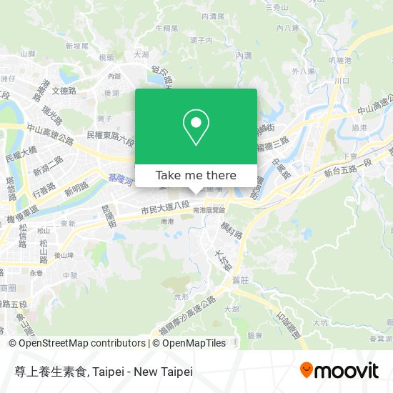 尊上養生素食 map