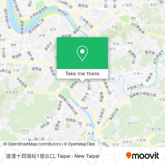 捷運十四張站1號出口 map