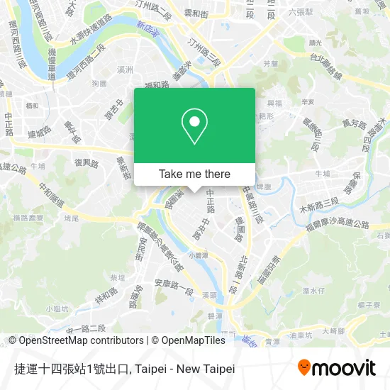 捷運十四張站1號出口 map