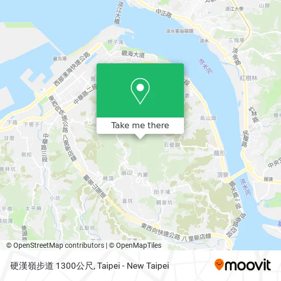 硬漢嶺步道 1300公尺 map