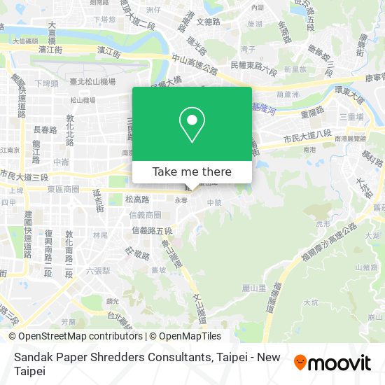 Sandak Paper Shredders Consultants map