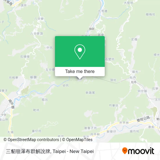 三貂嶺瀑布群解說牌地圖