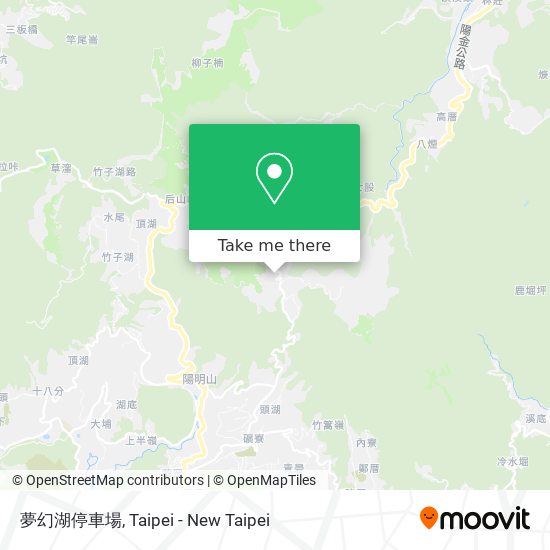夢幻湖停車場 map