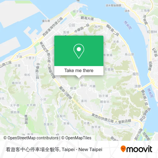 看遊客中心停車場全貌等地圖
