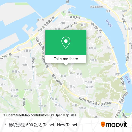 牛港稜步道 600公尺地圖