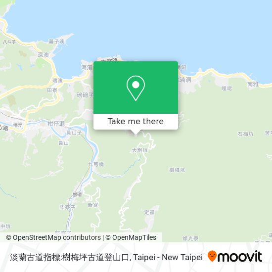 淡蘭古道指標:樹梅坪古道登山口地圖