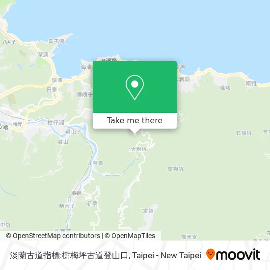 淡蘭古道指標:樹梅坪古道登山口 map