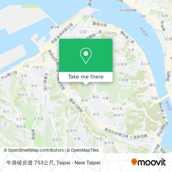 牛港稜步道 753公尺 map