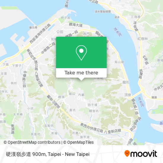 硬漢嶺步道 900m map