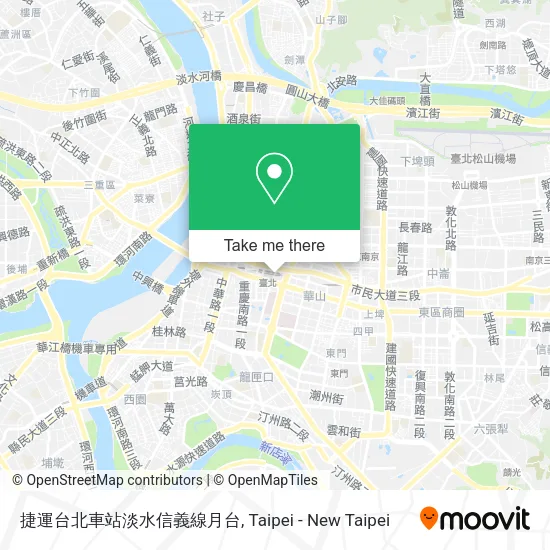 捷運台北車站淡水信義線月台地圖