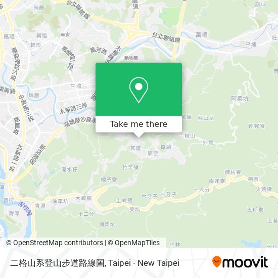 二格山系登山步道路線圖 map