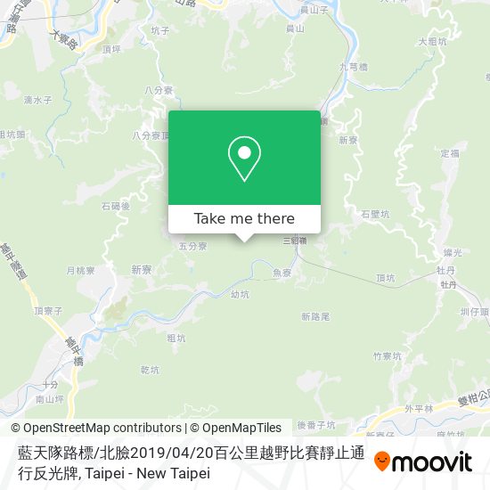 藍天隊路標 / 北臉2019 / 04 / 20百公里越野比賽靜止通行反光牌 map