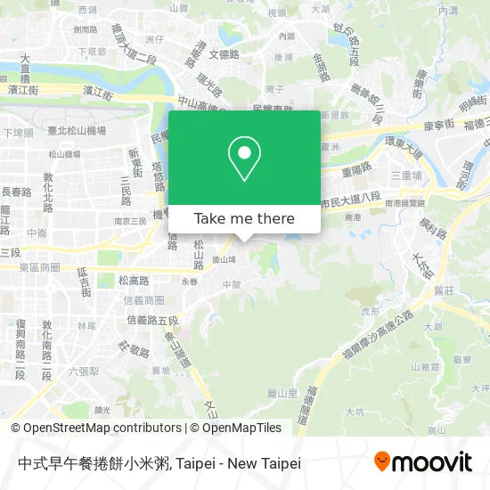 中式早午餐捲餅小米粥地圖