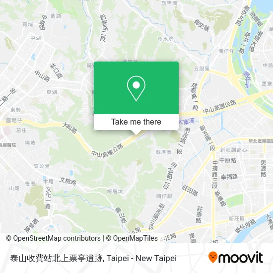 泰山收費站北上票亭遺跡地圖