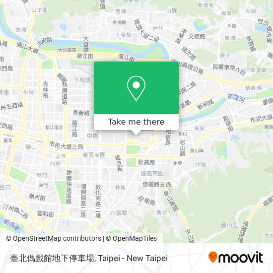 臺北偶戲館地下停車場 map