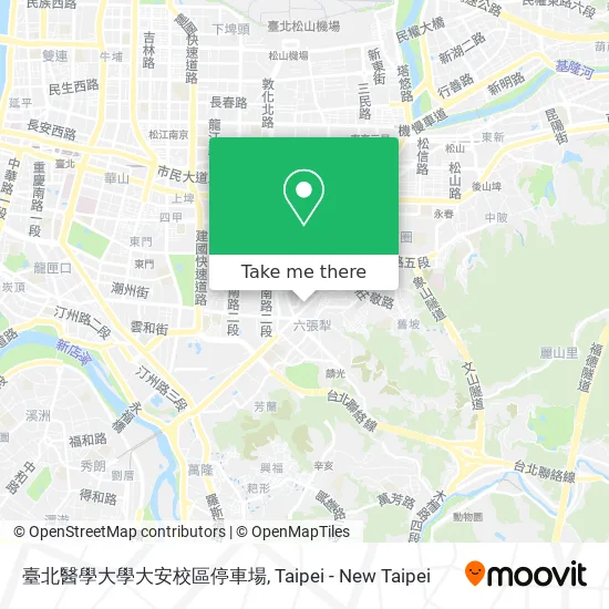 臺北醫學大學大安校區停車場 map
