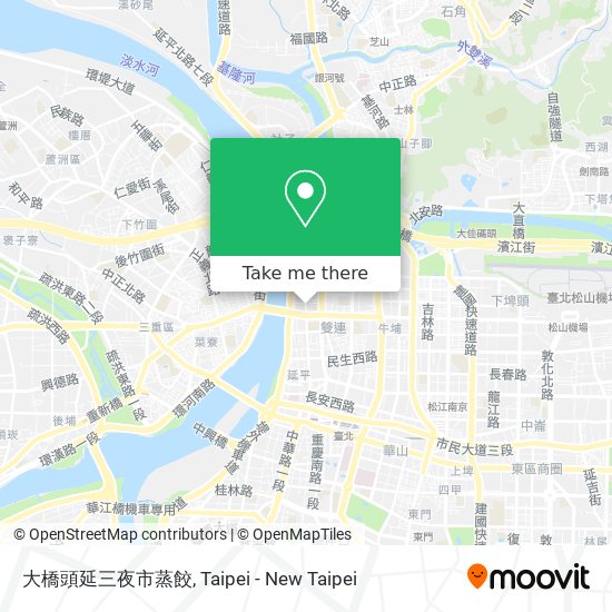 大橋頭延三夜市蒸餃 map