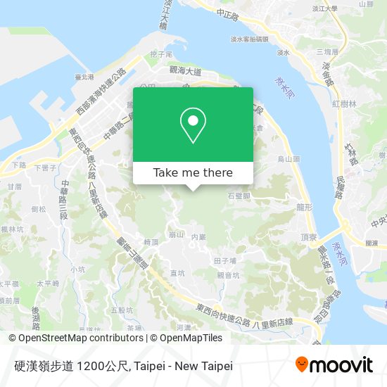 硬漢嶺步道 1200公尺 map