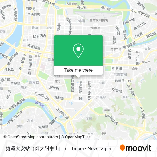 捷運大安站（師大附中出口）地圖