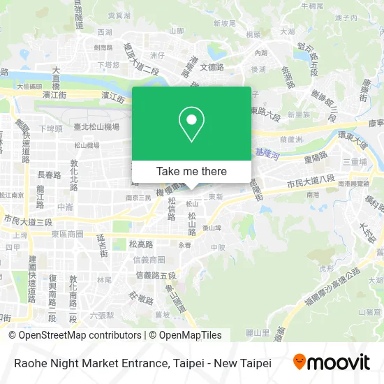 Raohe Night Market Entrance map