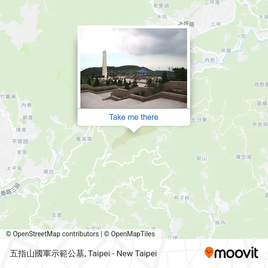 五指山國軍示範公墓地圖