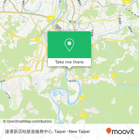 捷運新店站旅遊服務中心 map