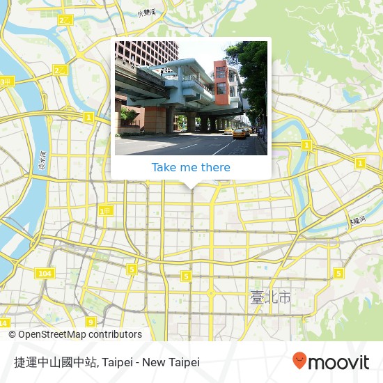捷運中山國中站 map