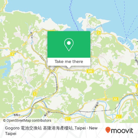 Gogoro 電池交換站 基隆港海產樓站 map