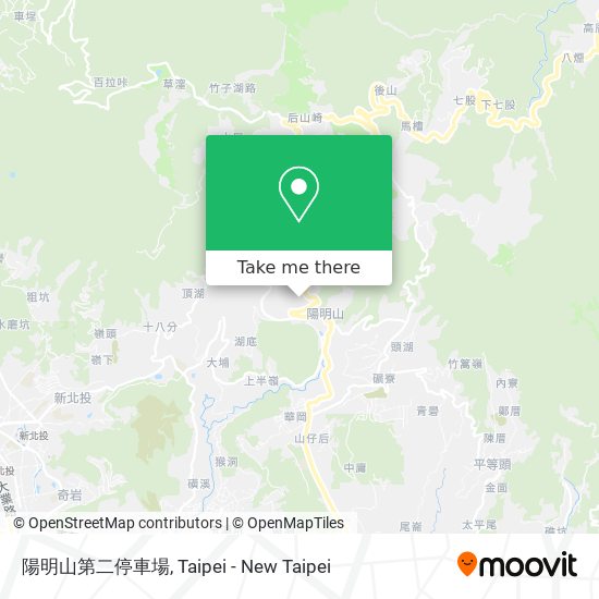 陽明山第二停車場 map