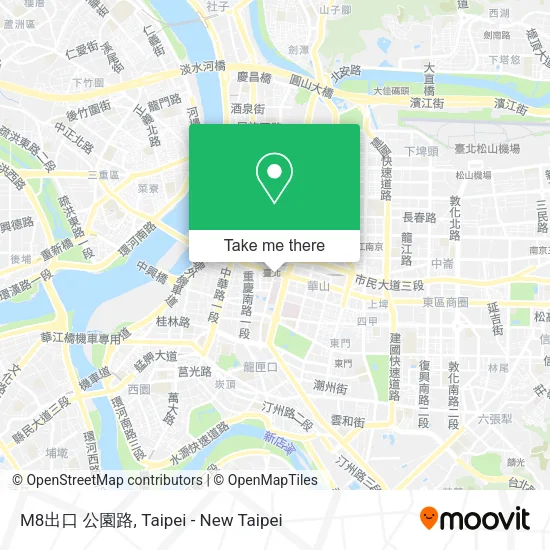 M8出口 公園路地圖