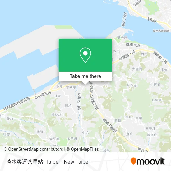 淡水客運八里站地圖