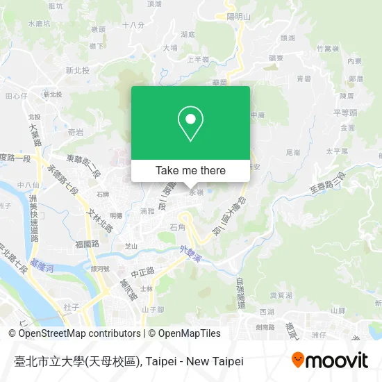 臺北市立大學(天母校區)地圖