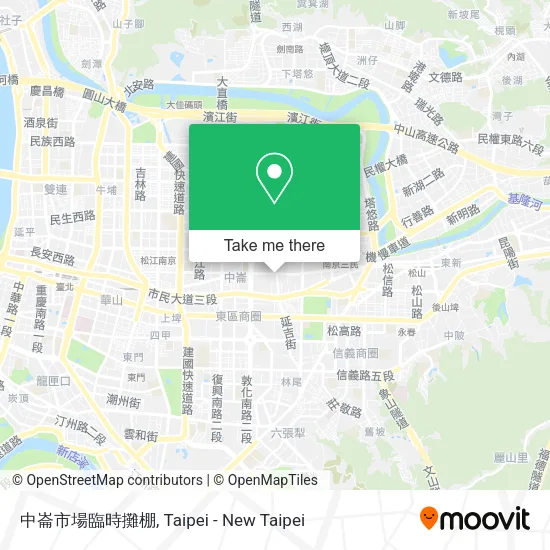 中崙市場臨時攤棚地圖