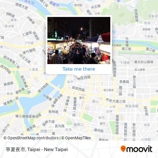寧夏夜市 map