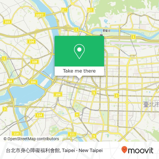 台北市身心障礙福利會館 map