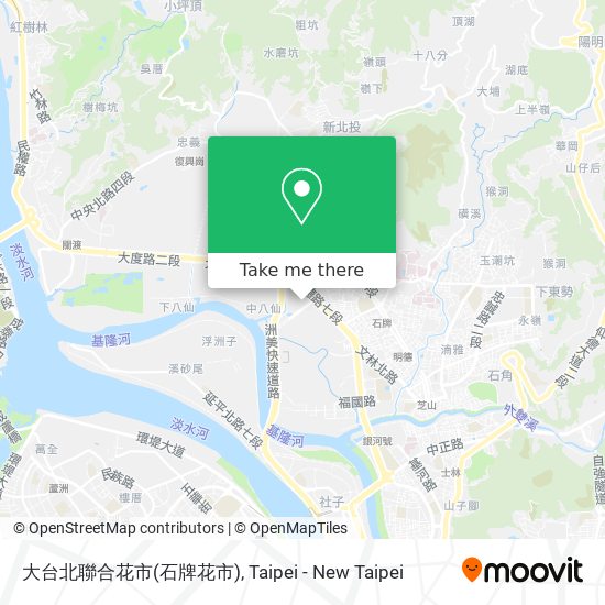 大台北聯合花市(石牌花市) map