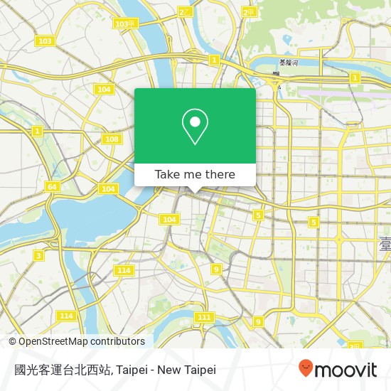 國光客運台北西站 map