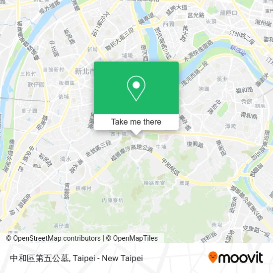 中和區第五公墓地圖