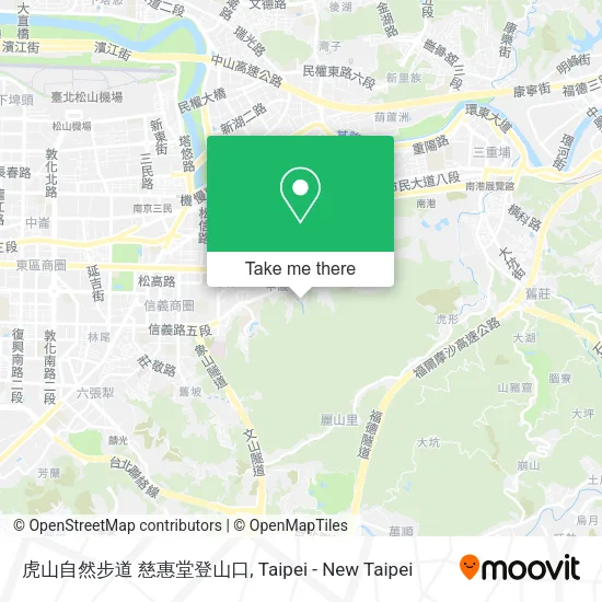 虎山自然步道 慈惠堂登山口 map