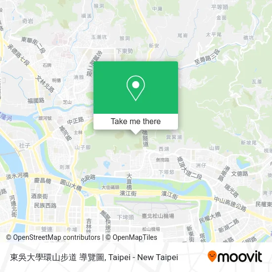 東吳大學環山步道 導覽圖 map