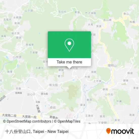 十八份登山口地圖