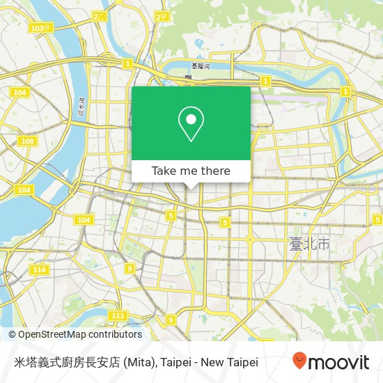 米塔義式廚房長安店 (Mita) map