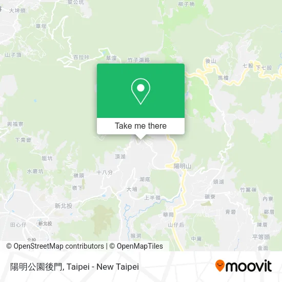 陽明公園後門地圖