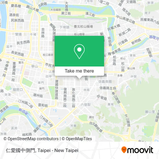 仁愛國中側門 map