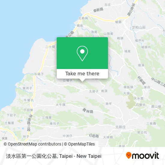 淡水區第一公園化公墓 map