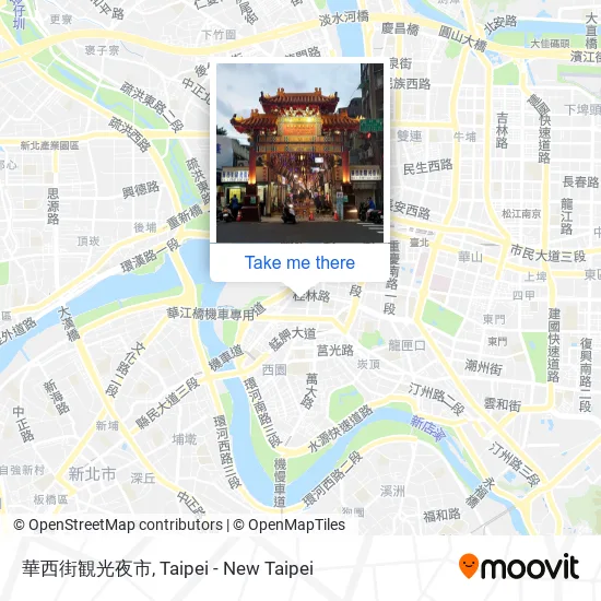 華西街観光夜市地圖