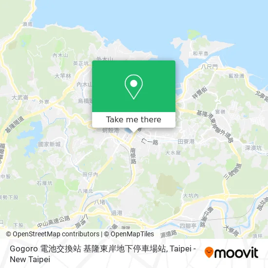 Gogoro 電池交換站 基隆東岸地下停車場站 map
