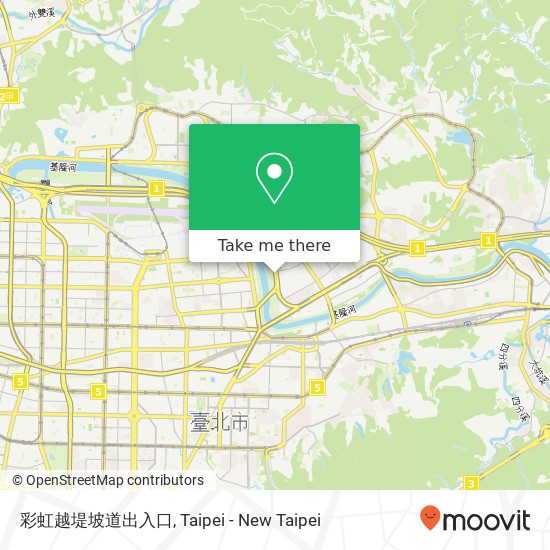 彩虹越堤坡道出入口 map