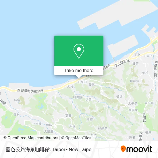 藍色公路海景咖啡館地圖