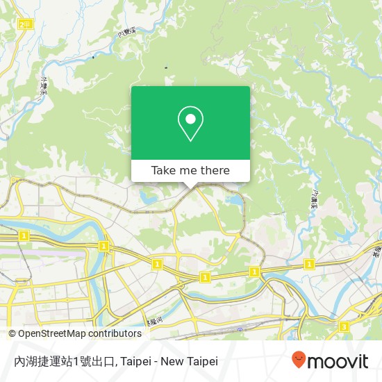 內湖捷運站1號出口 map